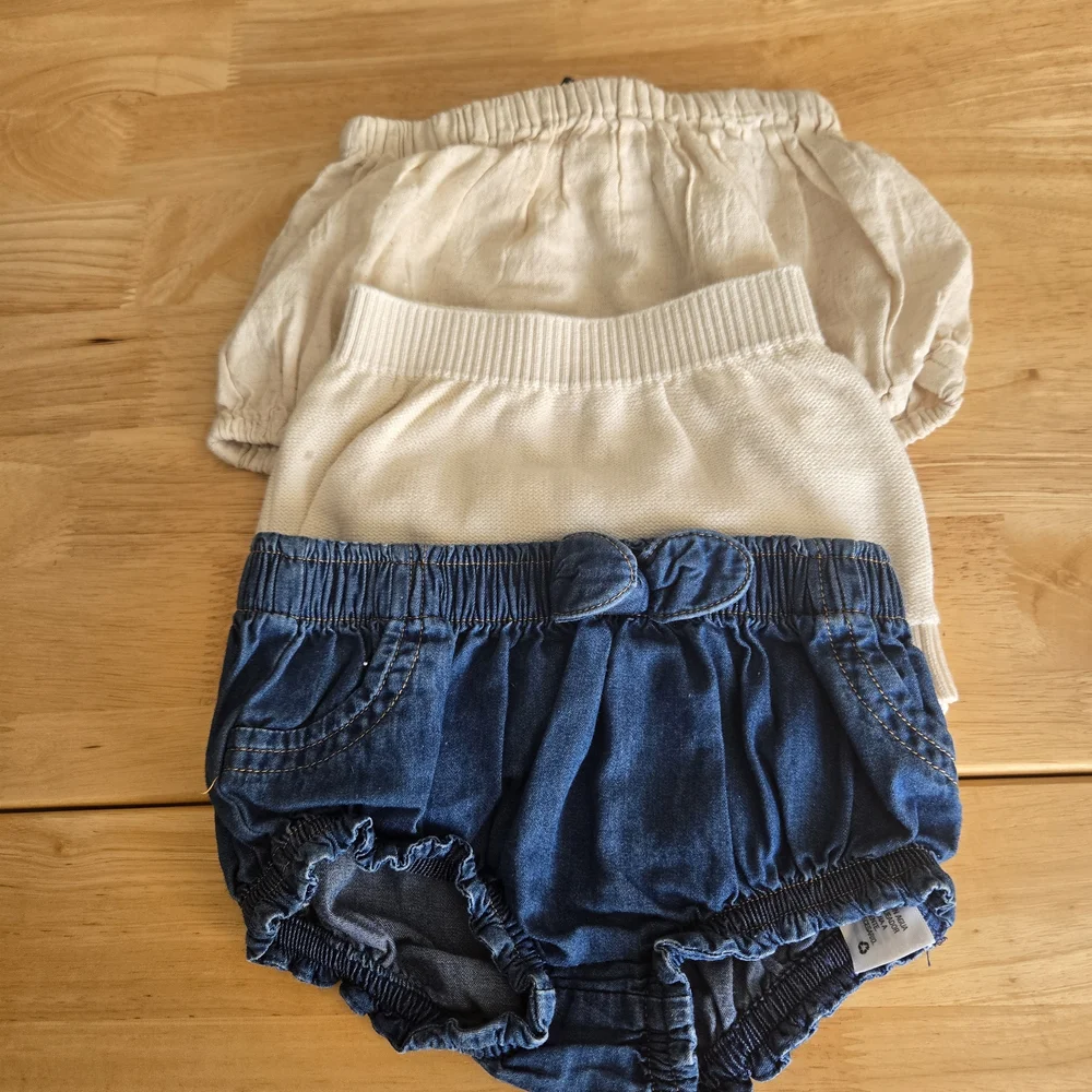 Cat & Jack Blue and Cream Diaper Covers Set